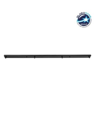 GLOBOSTAR® WALLBASE 77525 Γραμμική Μεταλλική Ροζέτα για Κρέμαση 4 Φωτιστικών - Μαύρο - Μ120 x Π5 x Υ2cm